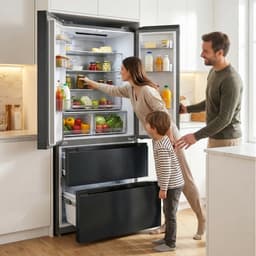 Heinner HCFD-M516INVHDXE++ French Door Amerikaanse Koelkast – 516 L – No Frost – LED Touch Display – InoxCool & ADT Fresh System – Donker RVS – 5 Jaar Garantie — thumbnail 9