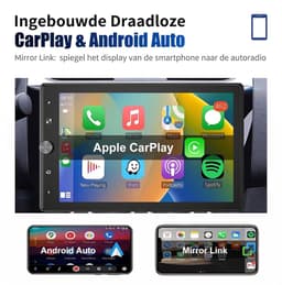 ESSGOO 1Din Autoradio - Apple Carplay & Android Auto - 10.4 inch HD verstelbaar scherm - USB, Aux, Bluetooth - Achteruitrijcamera & Microfoon — thumbnail 5