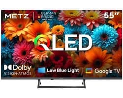 METZ 55MQF7500Z – 55 inch 4K QLED Smart TV – Google TV – Dolby Vision & Atmos – HDMI 2.1 – Smart TV met WiFi & Bluetooth