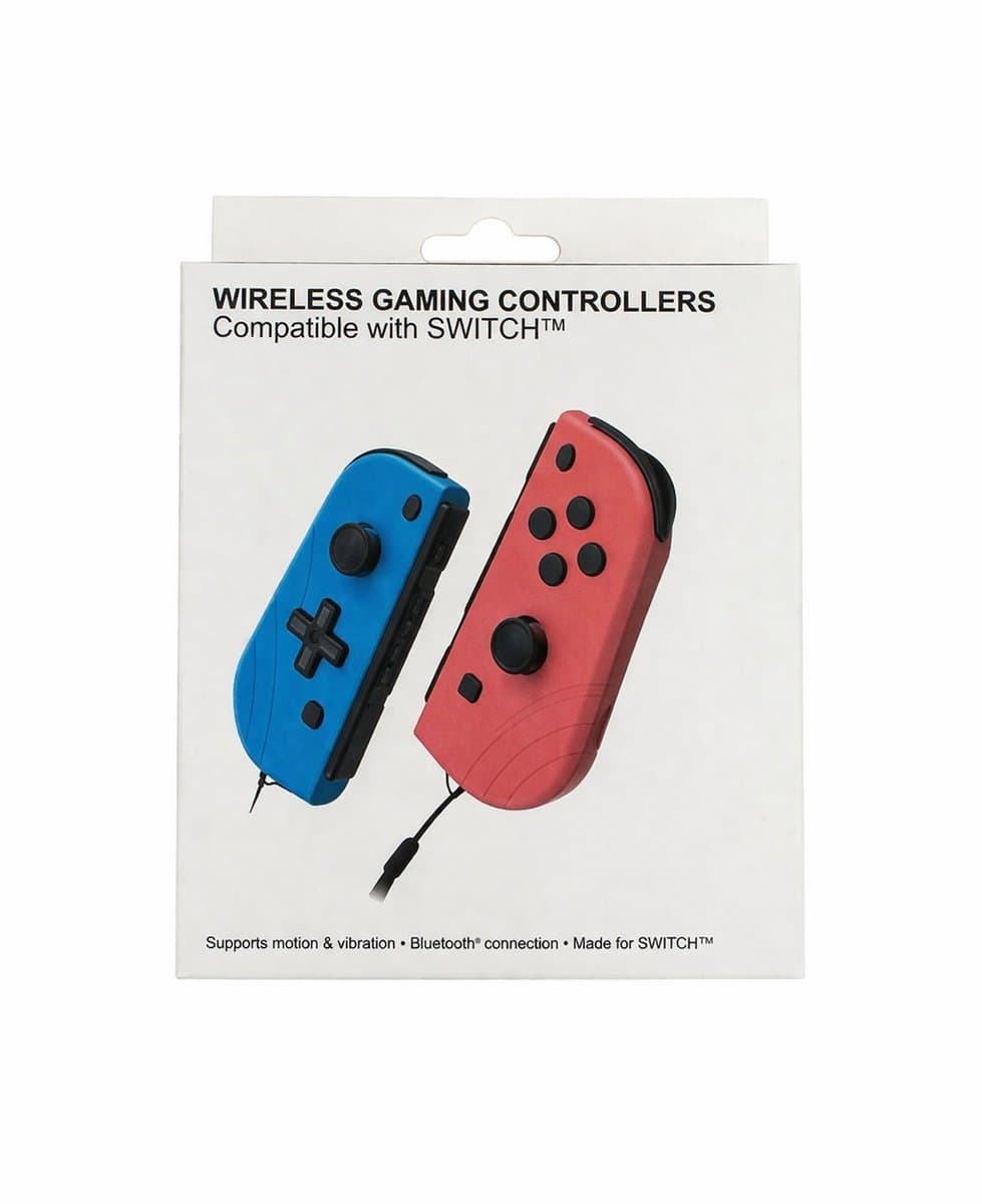 Hand Controller Switch wireless gaming blauw/rood bluetooth, compatible with SWITCH 1 — afbeelding 1