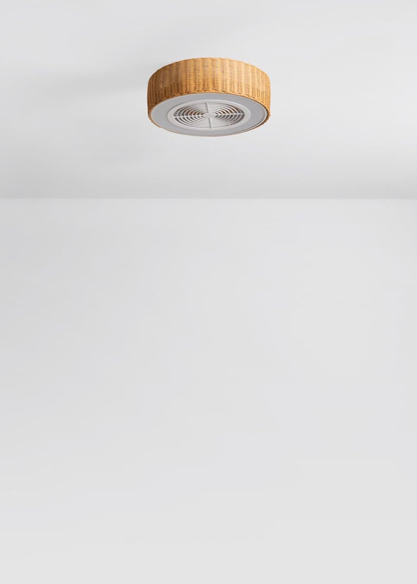 CREATE - Stille plafondventilator 40W Ø50 cm met verborgen bladen en LED-verlichting - S - Met licht - Afstandsbediening - WIND CLEAR EASY — afbeelding 1
