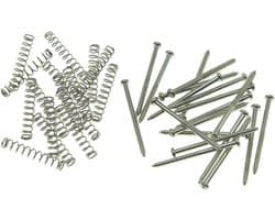 Set van 20 schroeven voor het monteren van basguitar pickups, geschikt voor Precision P, Jazz J en P90 Soap Bar pickups, nikkel afgewerkt