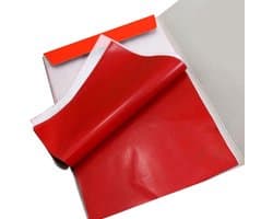 100 Vellen Rood Koolstof Overdracht Papier (18.3 x 25.5 cm) voor Hout, Papier en Canvas - Perfect voor Naai- en Borduurprojecten