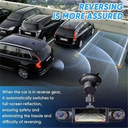 Dashcam met 4 lenzen, 4K 360°, opnamefunctie voor en achter/binnen met nachtzicht, 64GB grafische kaart. — thumbnail 3