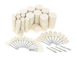 Complete Set van 129 Polijstpads en Schijven voor Houtbewerking, Sieraden Polijsten en Reinigen met Dremel Multifunctionele Gereedschappen