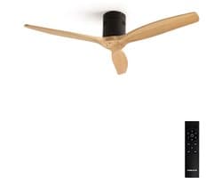 CREATE - Plafondventilator 40W silent 100% hout - S - Geen licht - Afstandsbediening - WIND CALM NATURAL WOOD — afbeelding 1