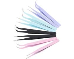 Precisie Pincet Set van Hoogwaardig Staal voor Elektronica, Solderen, Sieraden en Creatieve Klussen