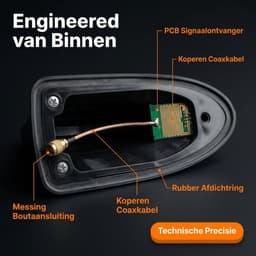 VCTparts® Universele Haaienvin Autoradio Antenne Zwart - Shark Fin AM/FM Dakantenne Auto Universeel met Eenvoudige Installatie Moderne Upgrade — thumbnail 5
