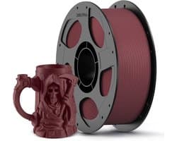 PLA-CF Filament - Koolstofvezel Filament - 3D Printen - Matte Carbon Look - 1 kg - Vintage Rood