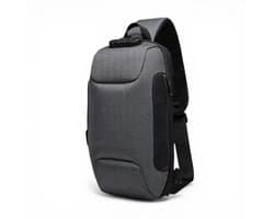 Anti-Diefstal Sling Bag - Crossbody Rugzak - Waterdichte Schoudertas - Laptop - Tablet Tas - Met Cijferslot - Grijs