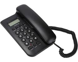 Vaste Telefoon - Bedrade Telefoon - Thuisgebruik - Nummerherkenning - 19.5x12.8x4.5cm - Zwart