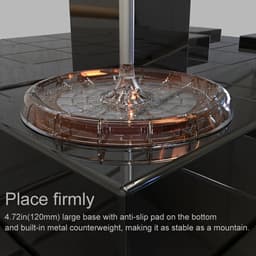 Hoofdtelefoonstandaard met aluminium steunstang, flexibele hoofdsteun en stevige ABS-voet, geschikt voor alle hoofdtelefoonformaten. — thumbnail 4