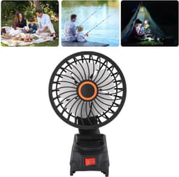 Draadloze Werkplaatsventilator - Draagbare Koeler - Persoonlijke Koeling - Dubbele USB Poorten - 4 Inch - Wit — thumbnail 2