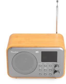 DAB radio met Bluetooth - Audizio Milan - DAB radio retro met accu en FM radio - Bamboe — thumbnail 2
