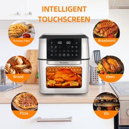 Sinaopus XXL Airfryer & Mini Oven in één – 12L Extra Grote Capaciteit – Inclusief 4 Accessoires – 12 Voorgeprogrammeerde Functies – LED Display – Makkelijk te Reinigen — thumbnail 4