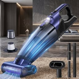 MUPOO draadloze handstofzuiger 20000Pa - kruimeldief voor Dierenharen met 720 ml Stofreservoir - Motorborstel-Wasbaar HEPA-filter -Type-C oplaadbaar-kruimelzuiger voor Auto, Bank, Tapijt en Trap — thumbnail 1