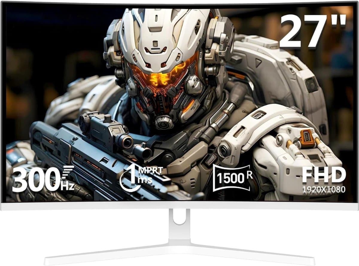 TIM® Gaming Monitor 240hz - Gaming Monitor - Wit - ‎‎18cm x 62cm x 45cm — afbeelding 1