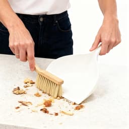 Stoffer en Blik Set - Handveger Kruimeldief - Snel Opruimen - Ergonomisch Houten Handvat - 33.5 cm - Niet gespecificeerd — thumbnail 4