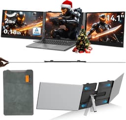 DnA® Professionele Portable Monitor - USB-C - 14.1 Inch - Double Draagbare Monitor - Portable Monitor Voor Laptop - Grijs - 2cm x 21cm x 34cm — thumbnail 1