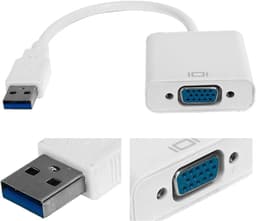 USB naar VGA Adapter - Externe Videokaart - Extra Scherm - Geen Externe Voeding - 1920x1080 Resolutie - Wit — thumbnail 4