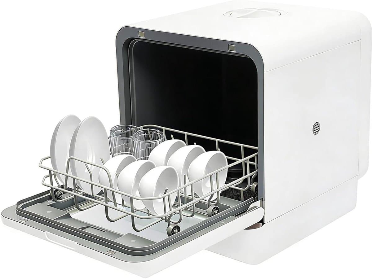 Mini Vaatwasser - Compacte Afwasser - Hygiënisch Schoon - Geïntegreerde watertank - 4-6 personen - Wit — afbeelding 1