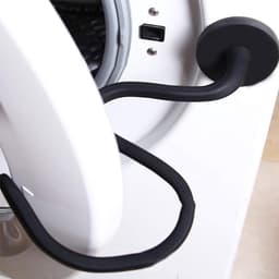 Deurstopper Wasmachine - Wasdeurhouder Fris - Wasmachine Ventileren - Flexibele Rubberen Slang - 43.5 cm - Zwart — thumbnail 2