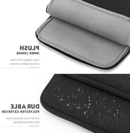Tabletzak voor 8-9 Inch Tablets met Opbergvakken - Geschikt voor iPad Mini en Galaxy Tab A7 Lite - Zwart en Grijs — thumbnail 2