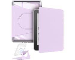 Beschermhoes Kindle - E-reader Cover - Veilig Lezen - 360 Graden Draaibaar - 6 inch - Lichtpaars