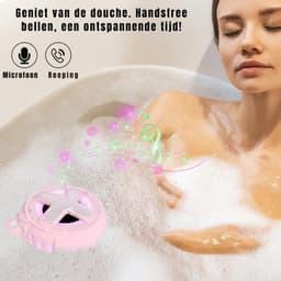 Florixa® Douche Speaker - Badkamer Speaker - Douche Speaker Bluetooth - Zwart - 11cm x 10cm x 6cm — thumbnail 4