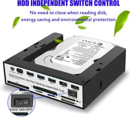 Externe Harde Schijf Dock - HDD Station Lezer - Data Back-up Maken - Alles-in-één Kaartlezer - 2.5 & 3.5 Inch — thumbnail 4
