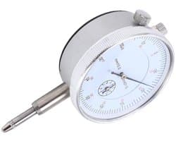 Schokbestendige mechanische meetinstrument met transparante behuizing voor nauwkeurige metingen tot 10 mm, ideaal voor fijnmechanica en technische toepassingen