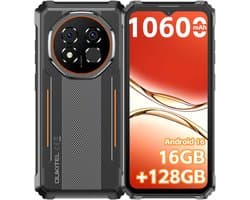 OUKITEL G6 Rugged Smartphone 2026 nieuw - 16GB RAM - 128GB ROM - 6,52 inch - 10600 mAh - Android 16 - IP68/IP69K Outdoor telefoon - NFC GPS - Oranje