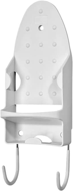 Muurbevestigde Strijkijzerhouder met Strijkplankopslag - Compact en Ruimtebesparend, 16.9 x 5.5 x 4.72 inch, Wit — thumbnail 5