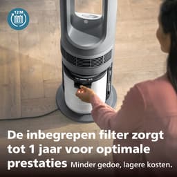 Philips 8000 Series Air Performer 3-in-1 Luchtreiniger - Ventilator & Verwarming - CADR 270m3/u - Ruimtes tot 70m2 - 3 laags HEPA Filtratie - Air+ app - Grijs - AMF870/15 — thumbnail 12
