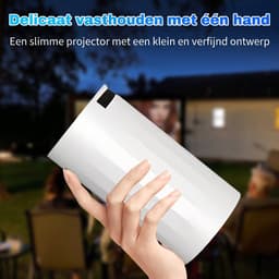 Aourow Mini Beamer 720P HD - Draagbare LED Projector met WiFi 6 en Bluetooth 5.4 - Ingebouwd Smart Systeem - Automatische Keystone - 110 inch Scherm - Wit — thumbnail 2