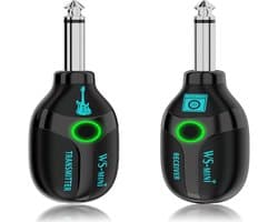 carmdering - Draadloos Gitaarsysteem- Gitaarzender - Kabelloos Gitaar Spelen - Sound Transmitter - Digitale Draadloze Technologie - Hoge Geluidskwaliteit Met Lage Latentie - 1 Stuk - Muzikanten + Zwart