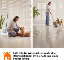 Philips OneUp Elektrische Dweil 3000 series XV3101/01 - Dweilsysteem - Vloerreiniger - Vuil water opzuigen - 1 stand - 50min dweilen - Geen emmer nodig — thumbnail 9