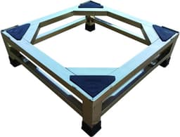 Wasmachine Stand - Koelkast Onderstel - Apparaten Verplaatsen - Roestvrij Staal - 500kg Capaciteit - Zilver — thumbnail 1