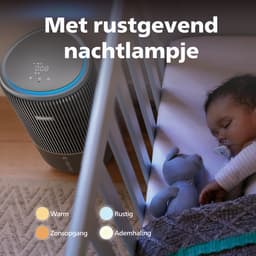 Philips PureProtect 3400 Series - Luchtreiniger en Bevochtiger - CADR 300m3/u - Ruimtes tot 78m2 - 3 Laags HEPA Filtratie - Air+ App - Ultrastil - Nachtlampje - Zwart - AC3421/13 — thumbnail 11