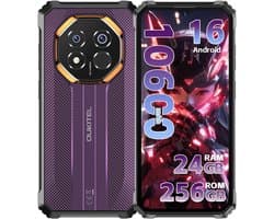 OUKITEL G7 Rugged Smartphone - 24GB RAM - 256GB ROM - 6,52 inch - 10600 mAh - Android 16 - IP68/IP69K Outdoor telefoon - Gemini Ai - 64MP Camera - NFC GPS - Paars