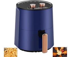 Airfryer Oven - Heteluchtoven Combi - Gezond Koken - Intelligente Temperatuur - 4.5 Liter - Blauw