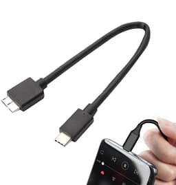 Harde Schijf Kabel - Externe Datakabel - Bestanden Overzetten - Hoge Snelheid 5Gbps - 30 cm Lang - Zwart — thumbnail 1