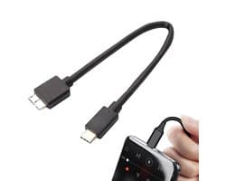 Harde Schijf Kabel - Externe Datakabel - Bestanden Overzetten - Hoge Snelheid 5Gbps - 30 cm Lang - Zwart
