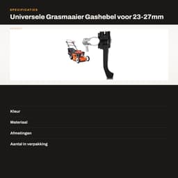 Dailygoods- Grasmaaier Gashebel Vervanging - Universele Gashebel — thumbnail 4