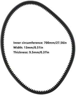 Dailygoods- Grasmaaier V-riem 48175 - Tanden - Rubber - 700x13x9.5mm - Duurzaam - Betrouwbare krachtoverbrenging — thumbnail 4