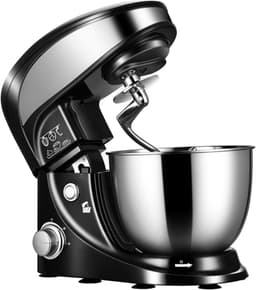 Keukenmachine - Bakmachine Mixer - Zelf Bakken - Planetaire Mengactie - 4L Kom - Zilver — thumbnail 1