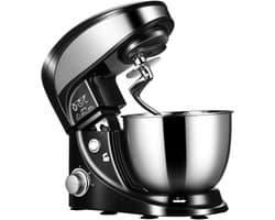 Keukenmachine - Bakmachine Mixer - Zelf Bakken - Planetaire Mengactie - 4L Kom - Zilver