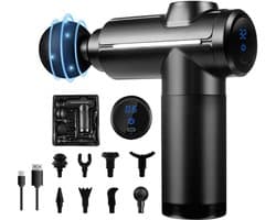 carmdering - Spiermassagepistool - Percussie Massageapparaat - Draadloze Massager - 32 Snelheidsniveaus - LCD Touchscreen - Duurzame Kunststof - Ergonomisch Design - Snelle Spierherstel - 1 Stuk