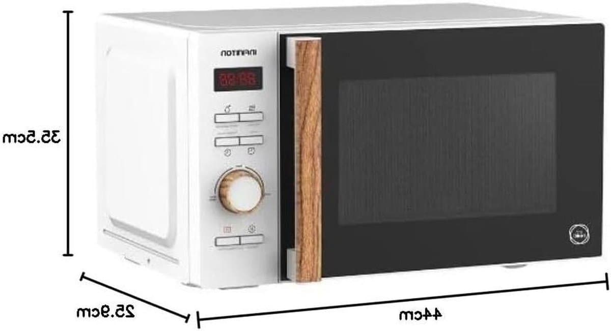 Magnetron met Grill - Oven Apparaat - Snel Eten Bereiden - Inclusief Stoompan - 20 Liter - Wit — afbeelding 1