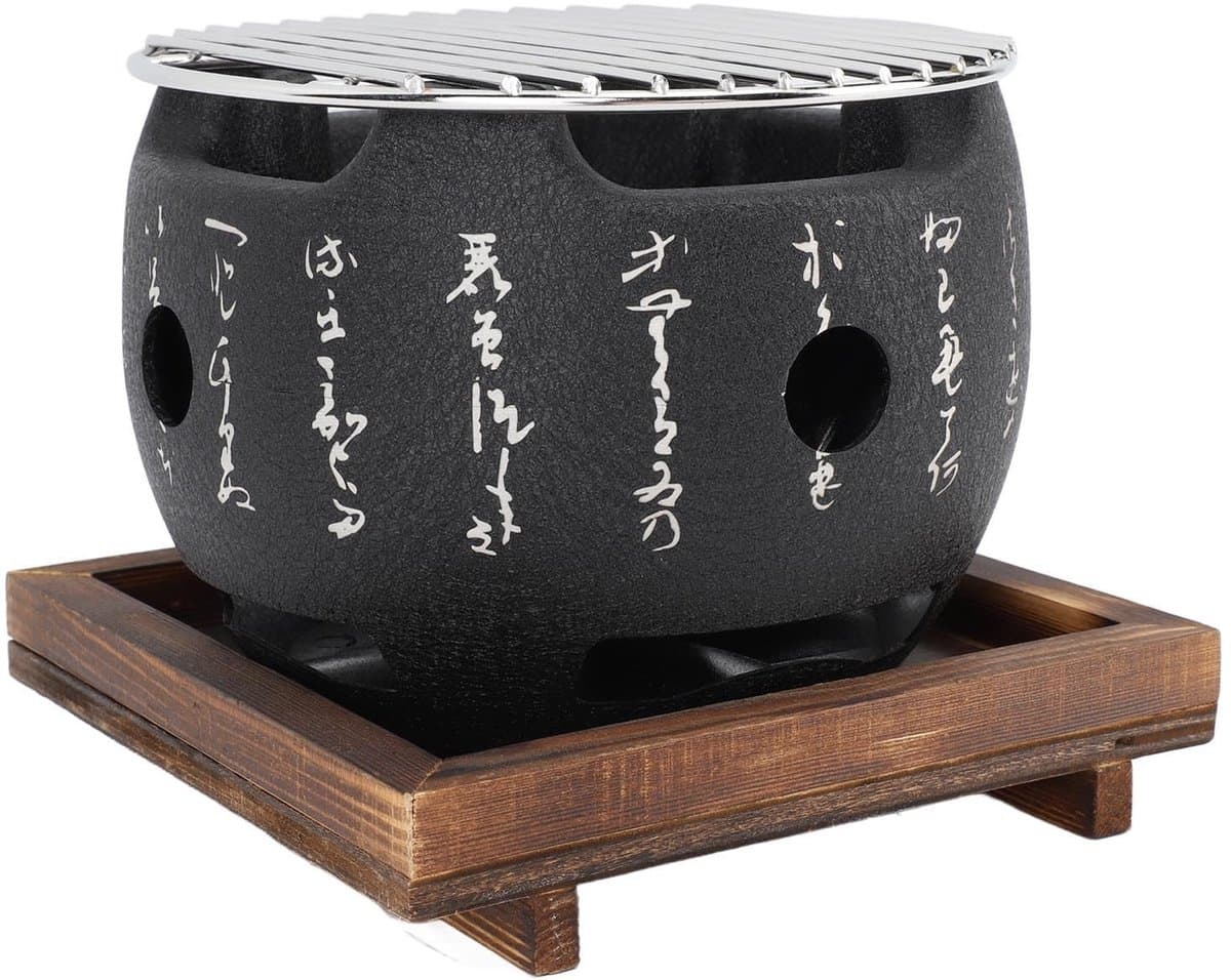 Dailygoods- BBQ Grill Mini Draagbare Japanse Stijl - Aluminiumlegering - Houtskoolfornuis - Snelle Verwarming - Grillrooster - Compact Ontwerp - Barbecue — afbeelding 1